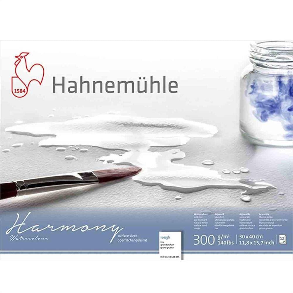 Bloco Para Aquarela Hahnemuhle Harmony 300G/M2 Textura Rugosa 30X40Cm 12 Folhas