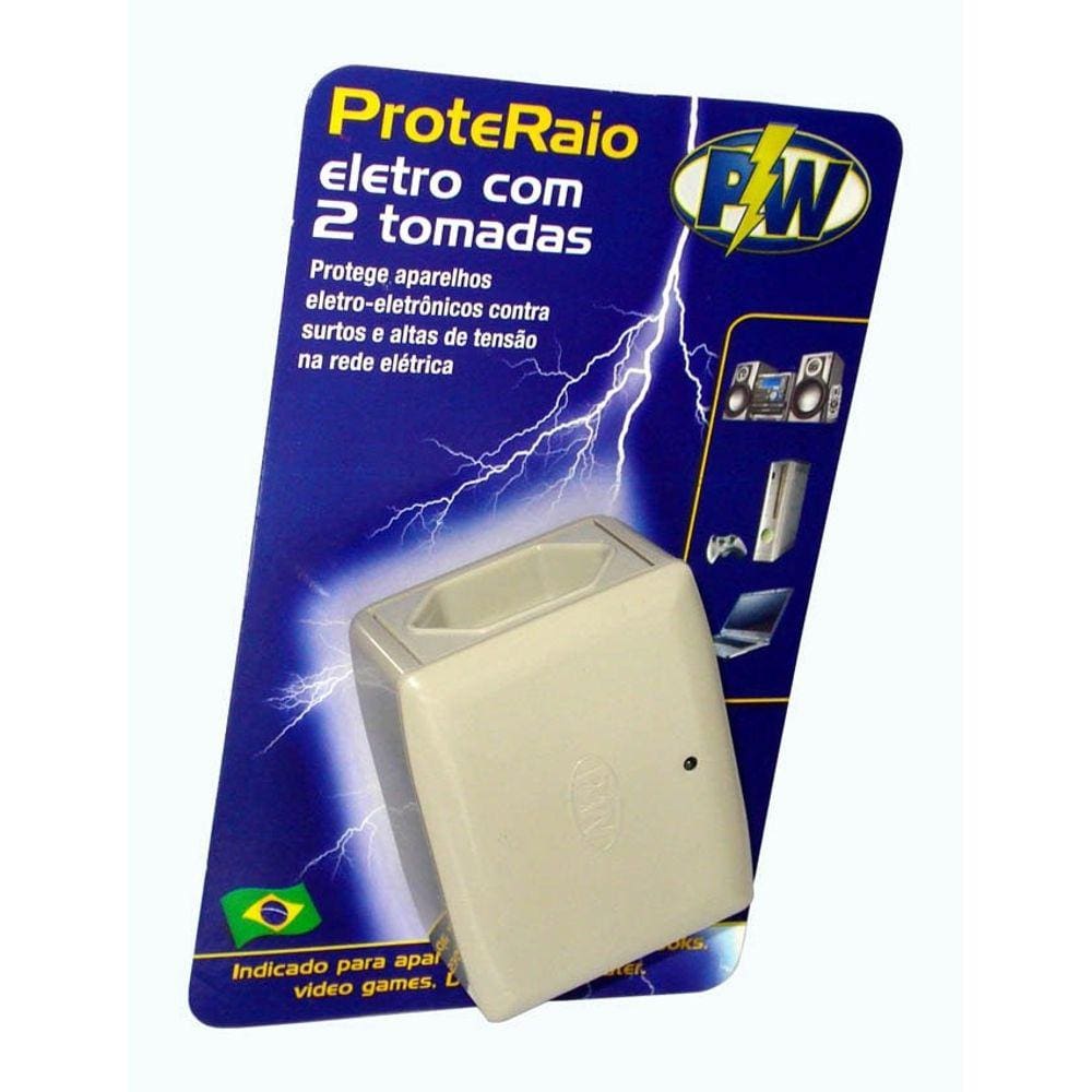 Protetor de Raio 2 Tomadas Para Eletrônicos 127v