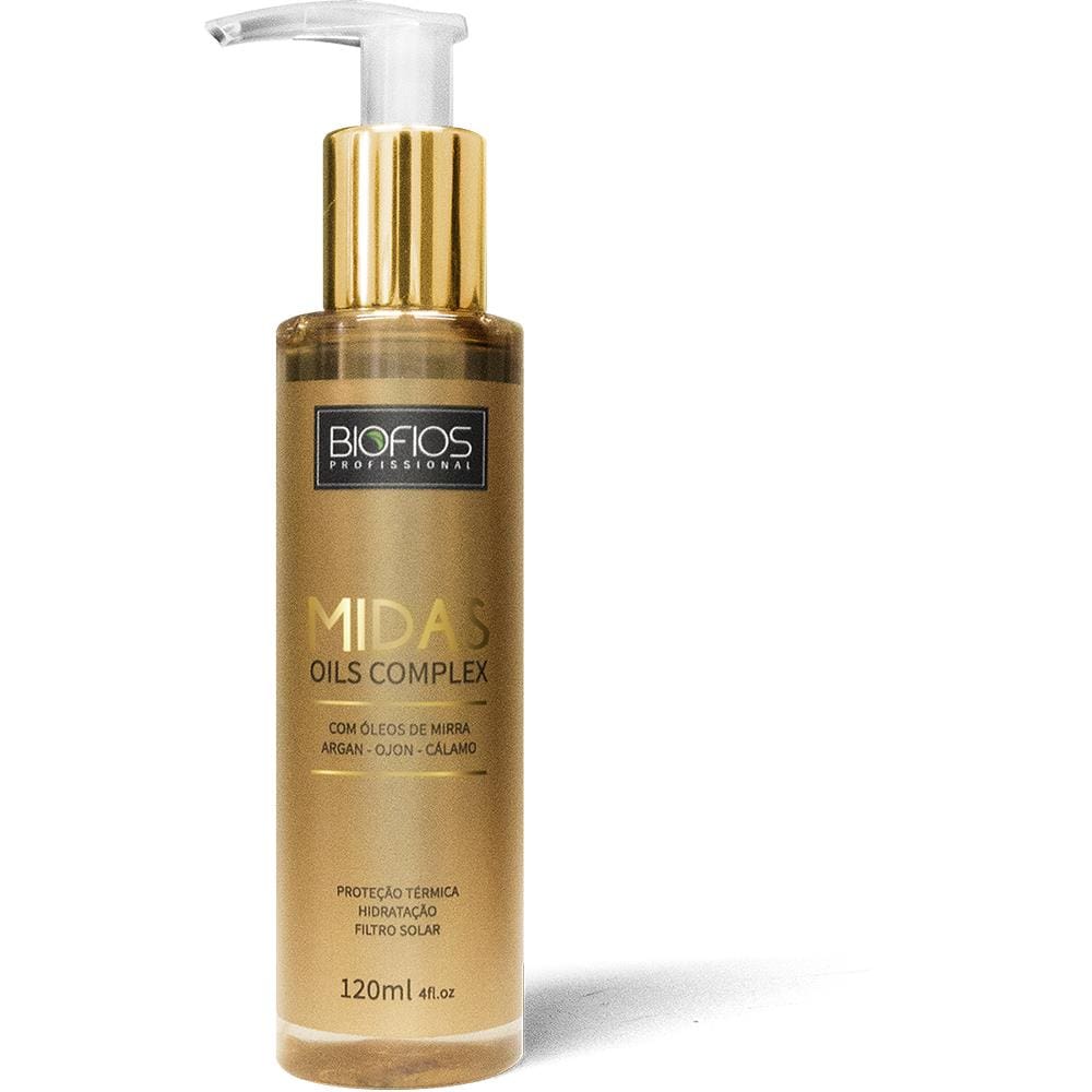 Óleo De Tratamento Argan - Oils Complex Protetor Térmico - Midas 120ml Óleo De Argan Biofios Profissional