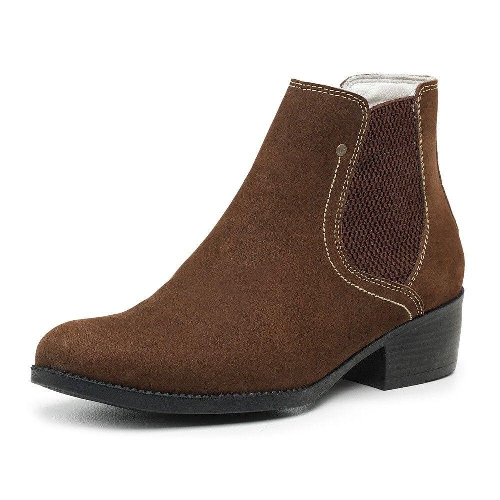 Bota Botina Feminina Country Couro Cano Curto JNA SHOES