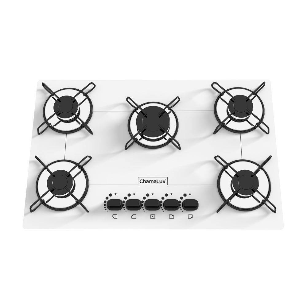 Cooktop 5 bocas branco 73x46 Extra