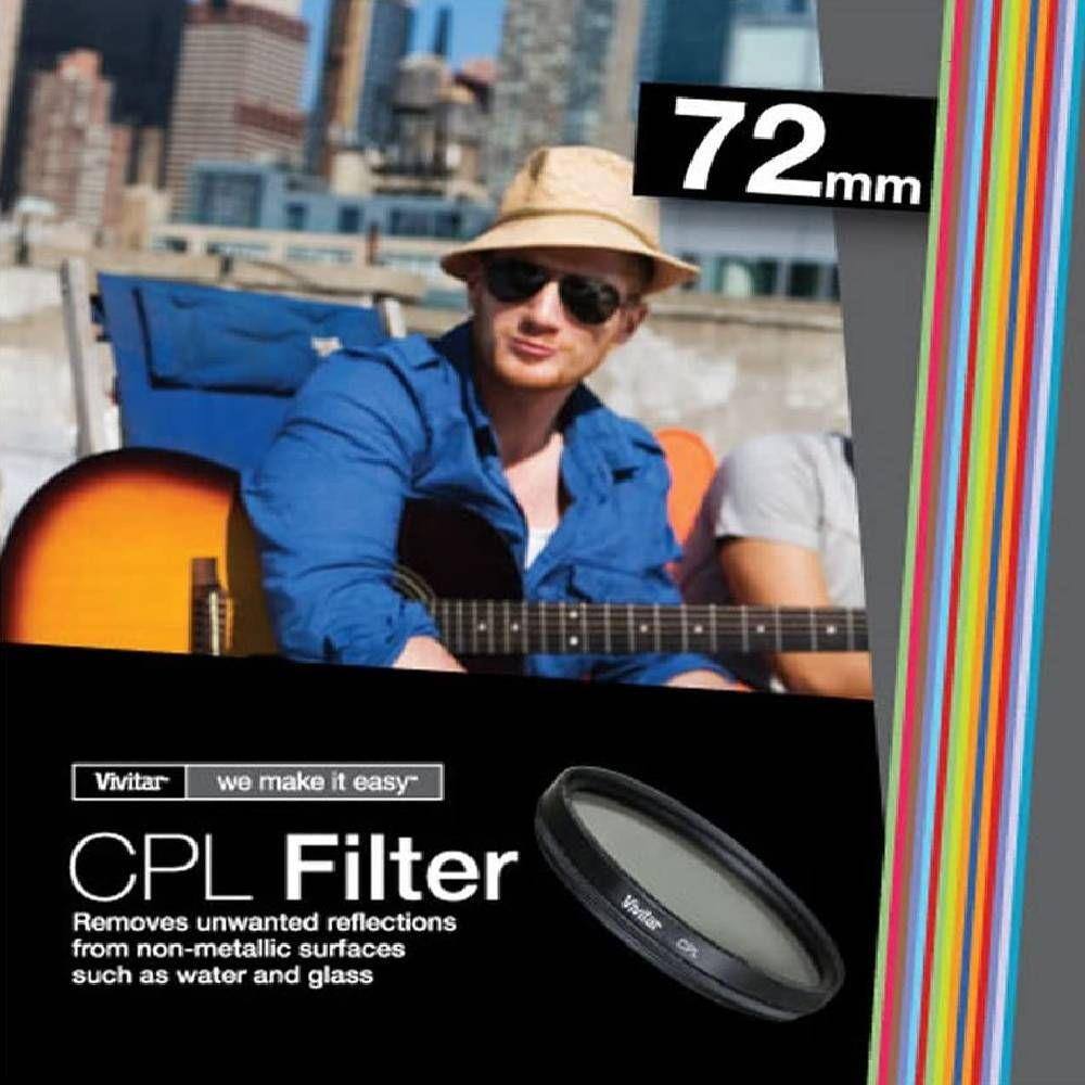 Filtro Vivitar Circular Polarizador Vivcpl72 - 72Mm