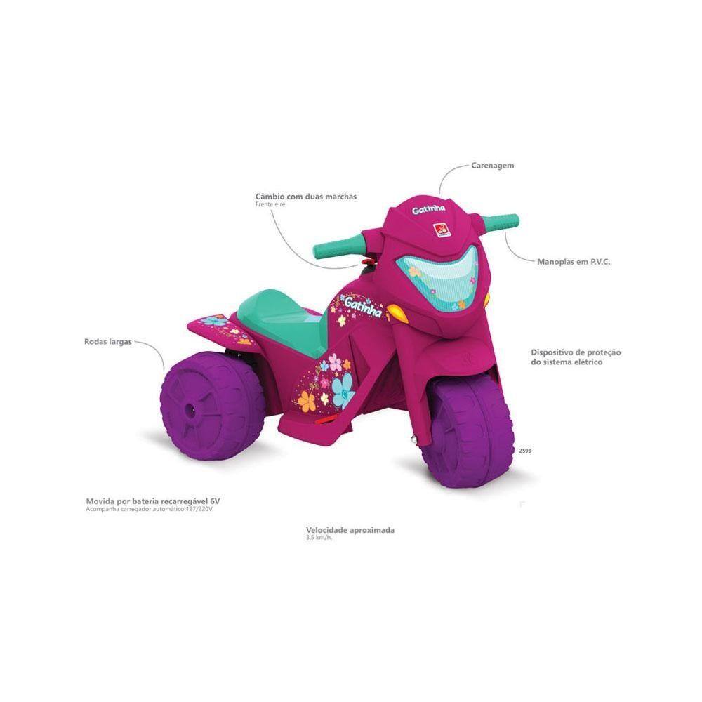 Moto Eletrica Infantil Bandeirante Banmoto 6V Preta Vermelha - Maçã Verde  Baby