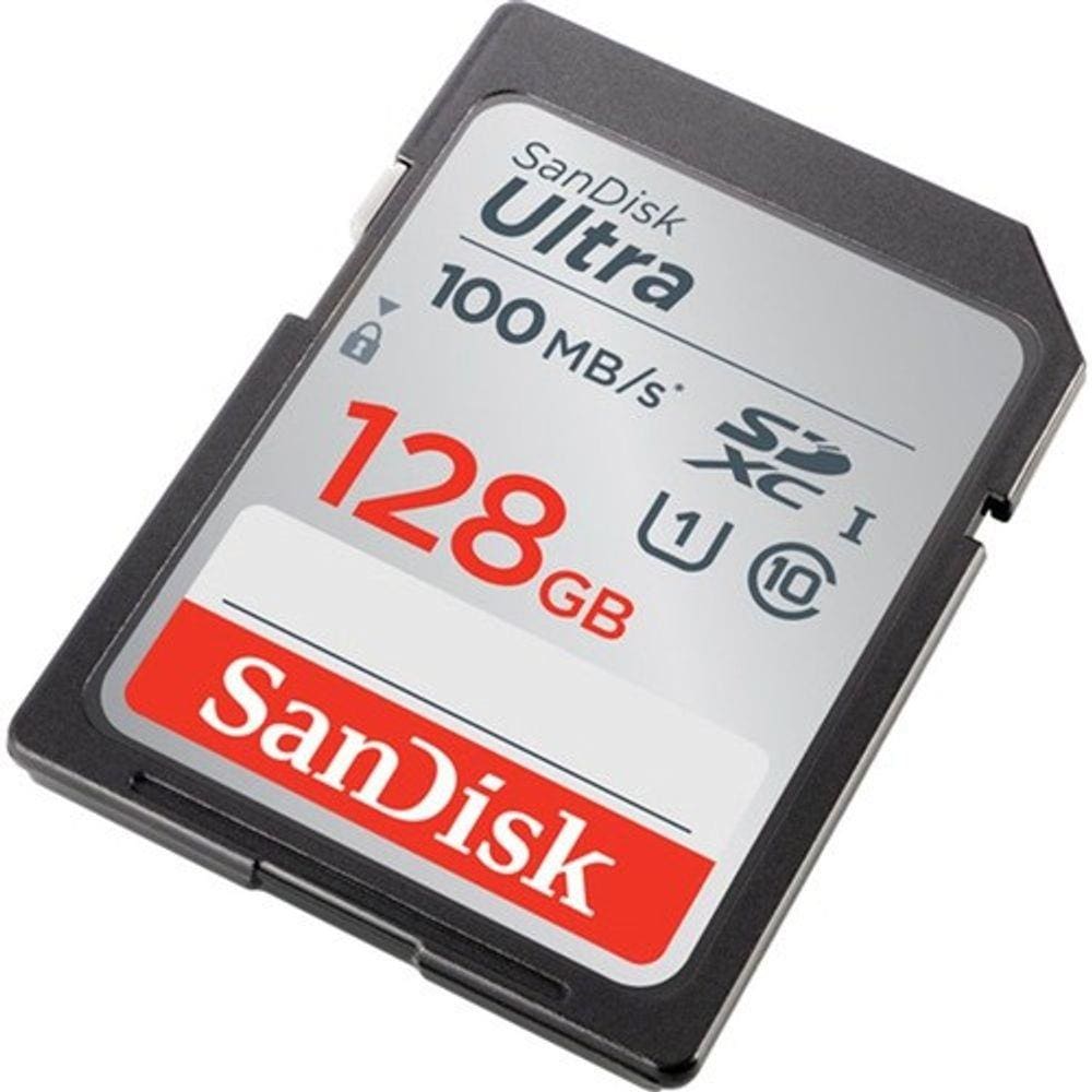 Cartão Memoria SanDisk 128GB Ultra 100MBs SDXC UHS-I