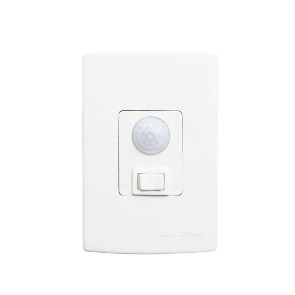 Kit 10 Sensor de Presença de Parede para Embutir com Fotocélula 180º Qi6M 3 Fios Qualitronix
