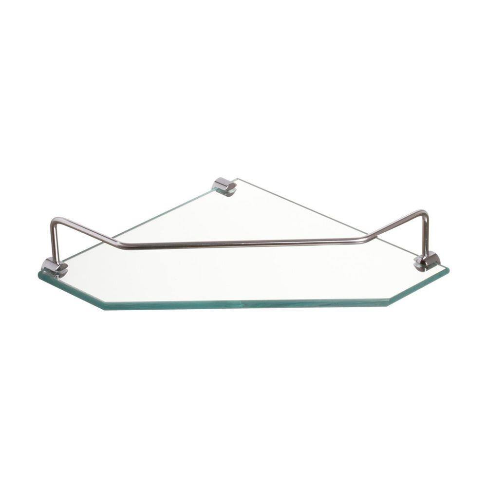Prateleira De Vidro De Canto Com Grade 25X25 - Nelson