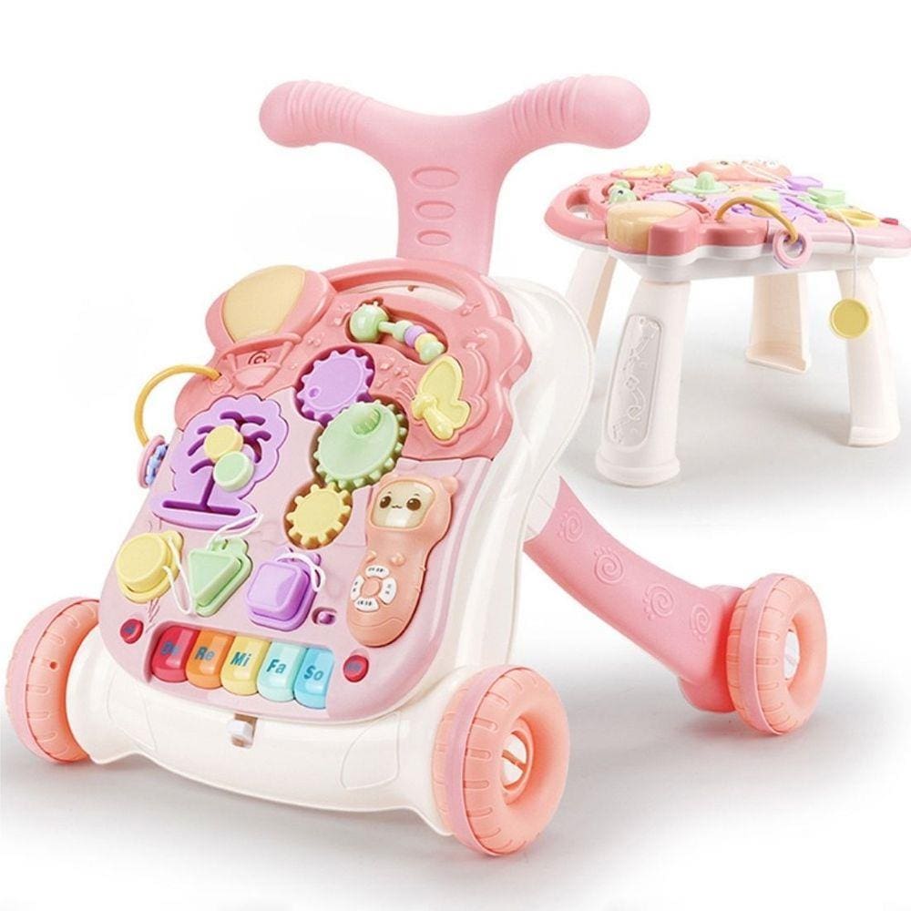 Andador Didático Vira Mesinha 2 em 1 Baby Style - Rosa