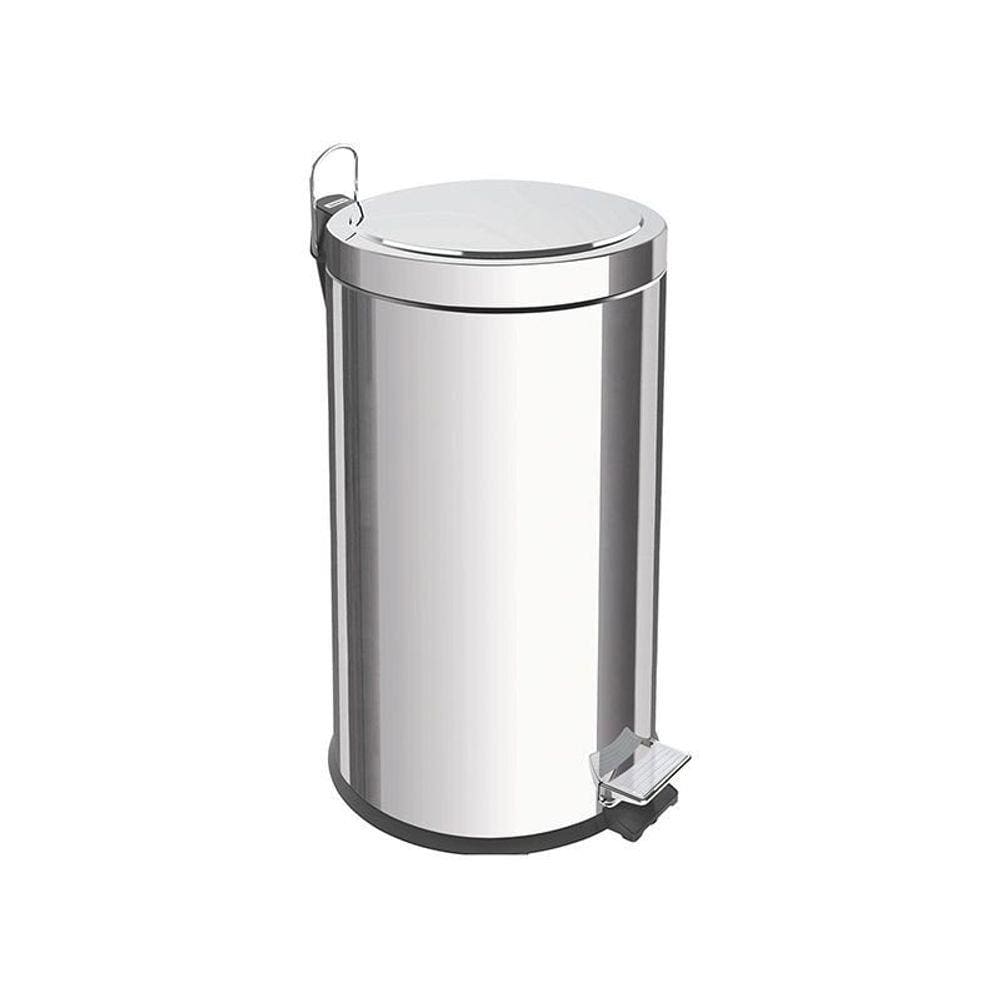 Lixeira Tramontina Brasil com Pedal 20L Redonda Inox