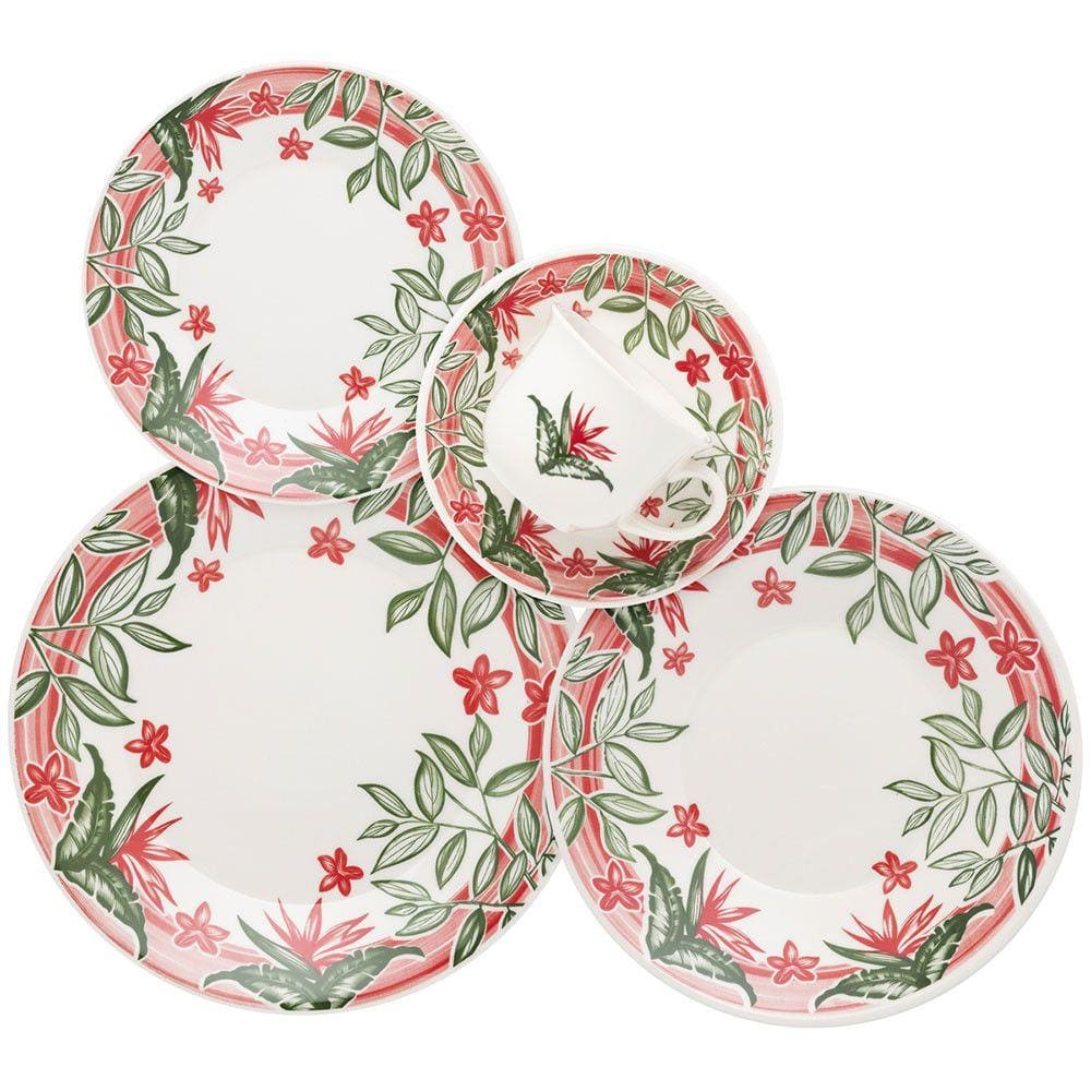 Conjunto de Jantar Biona Oxford Jardim Tropical 20 90783