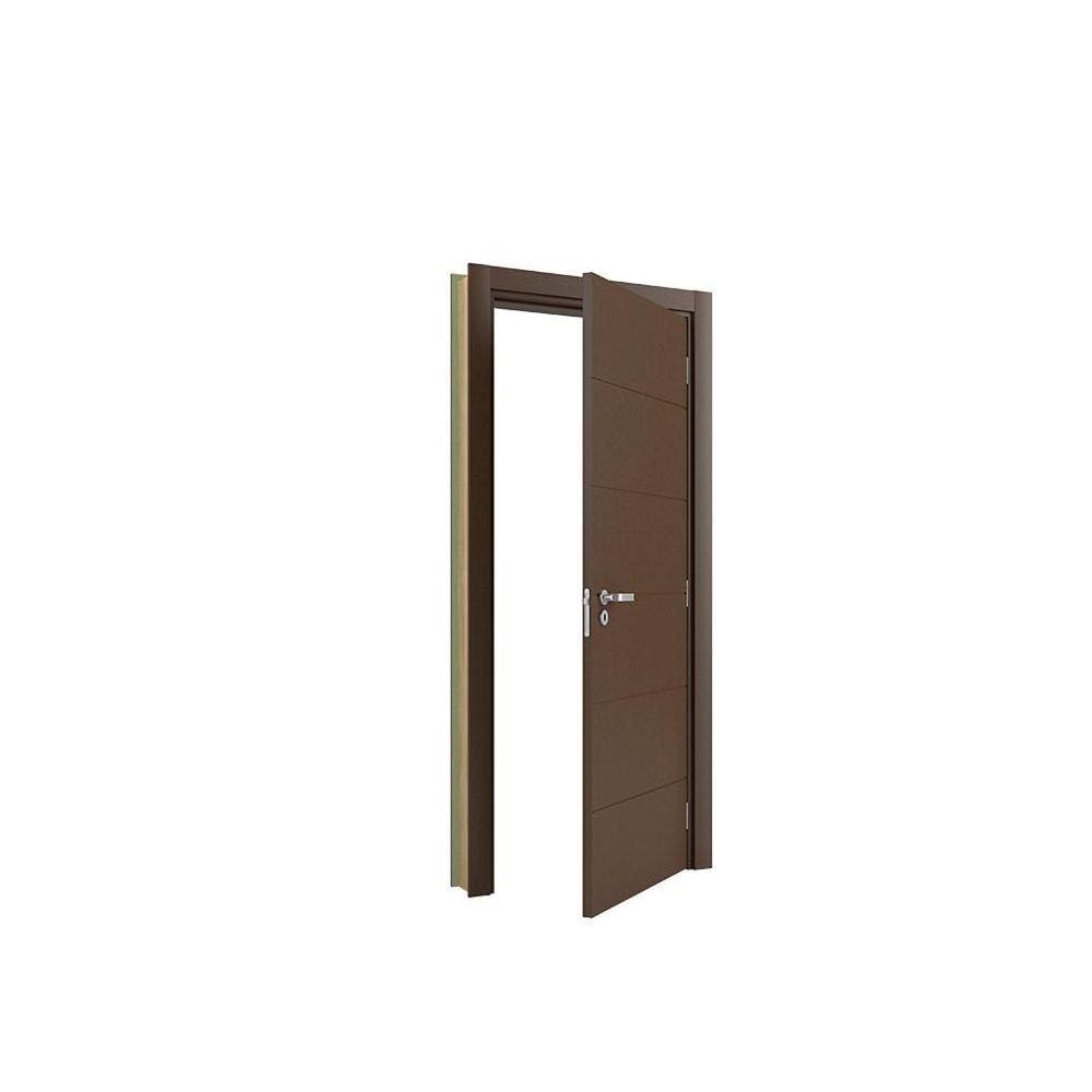 Folha de Porta Frisada Madeira Solida MDP Ipê Acabado 210x82x3,5cm Bella
