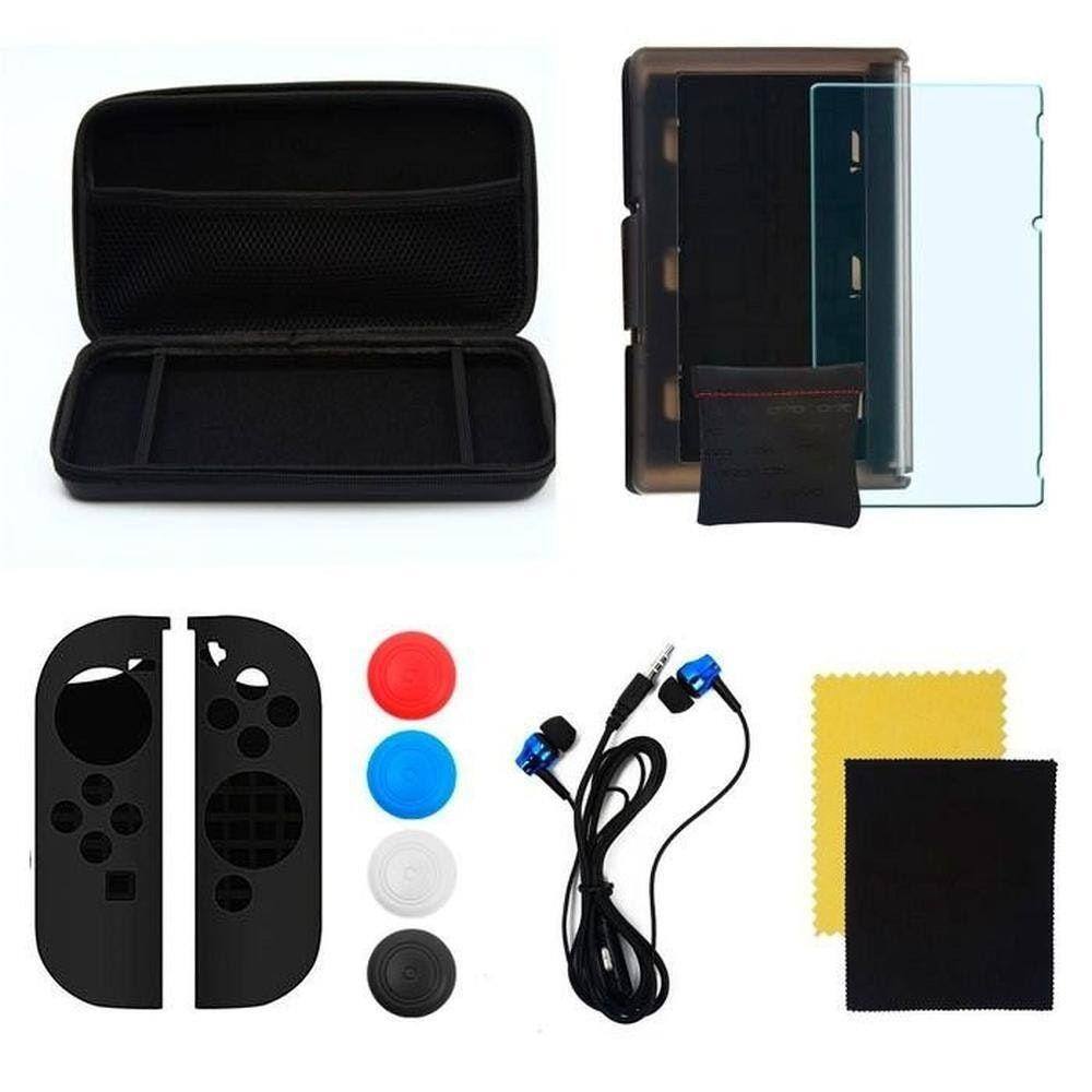 Kit Acessórios Nintendo Switch 13 Em 1 Case Película Estojo