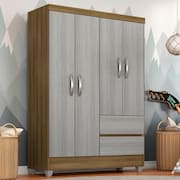 Guarda Roupa Solteiro Bruna 4 Pts Boreal/ Naturaly - Moveis Arapongas