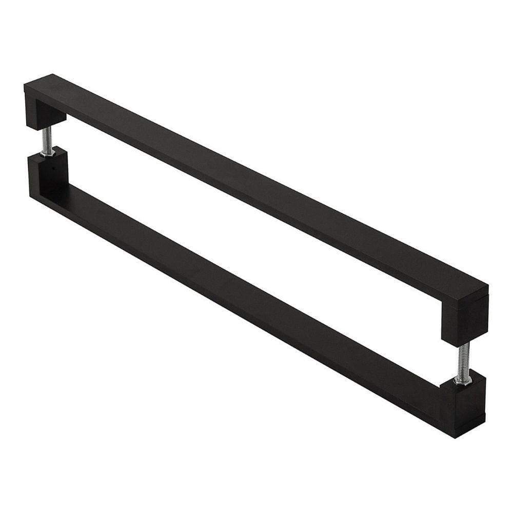 Puxador De Porta Pivotante Alumínio Inoxidável Preto 80cm
