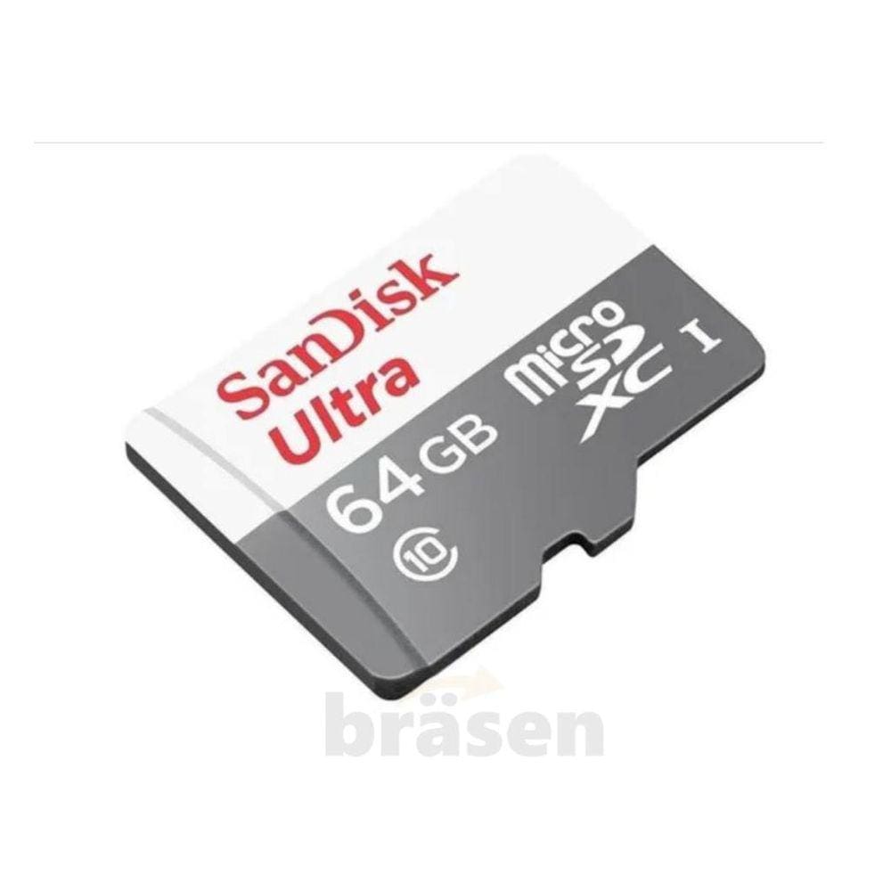 Cartão Micro Sd 64Gb Sandisk C10 A1 100Mb/S
