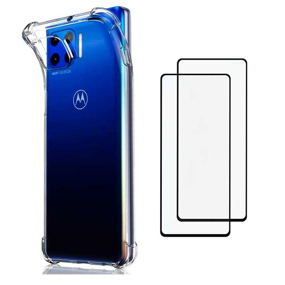 Kit de funda para Moto G73 5g AntiImpact y película 3D en color  transparente