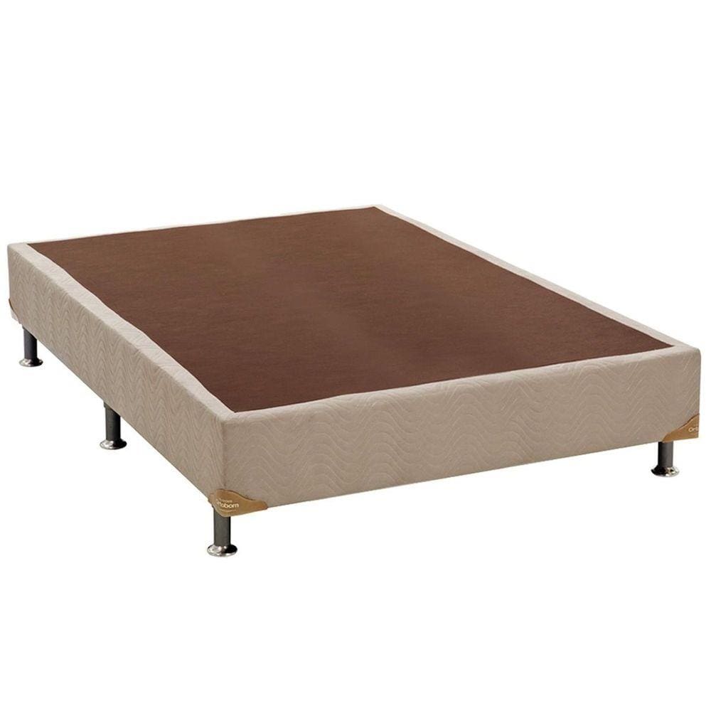 Cama Box Base Ortobom Nobuck Camurça Casal 138