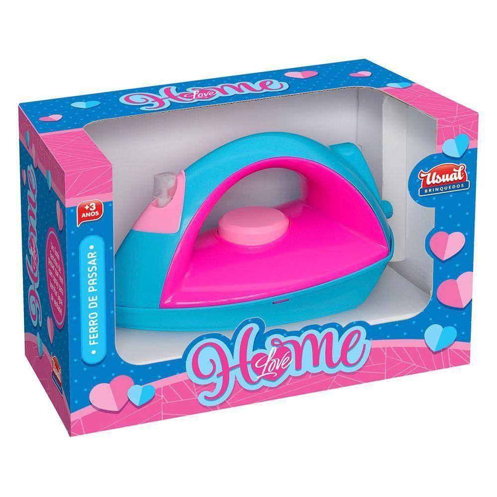 Máquina de Lavar Home Love, Usual Brinquedos, 360, Azul/Rosa