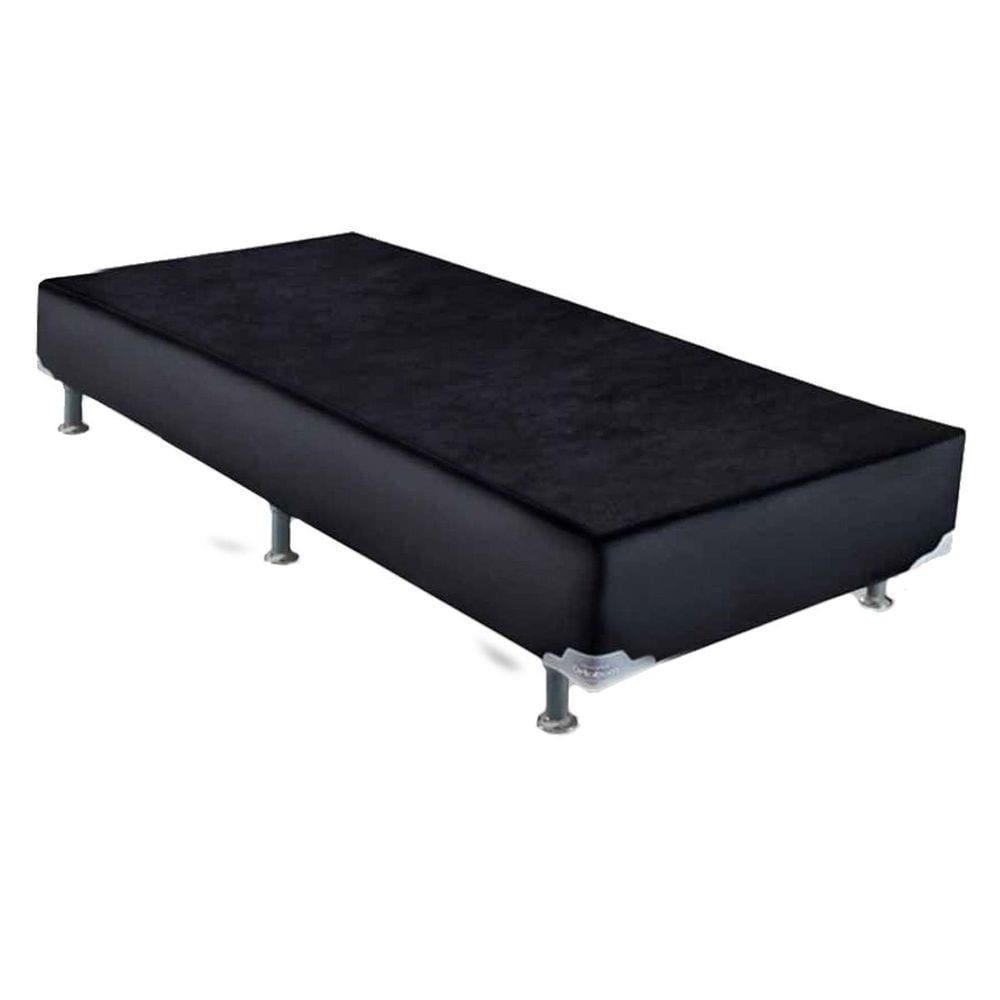 Cama Ortobom Box Base Courino Black Solteiro 88