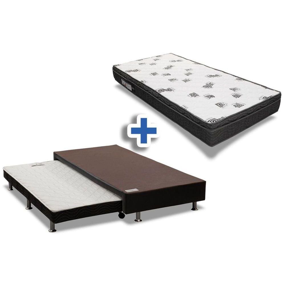 Conjunto Box+Auxiliar+Colchão Ortobom D45 Solteiro 88