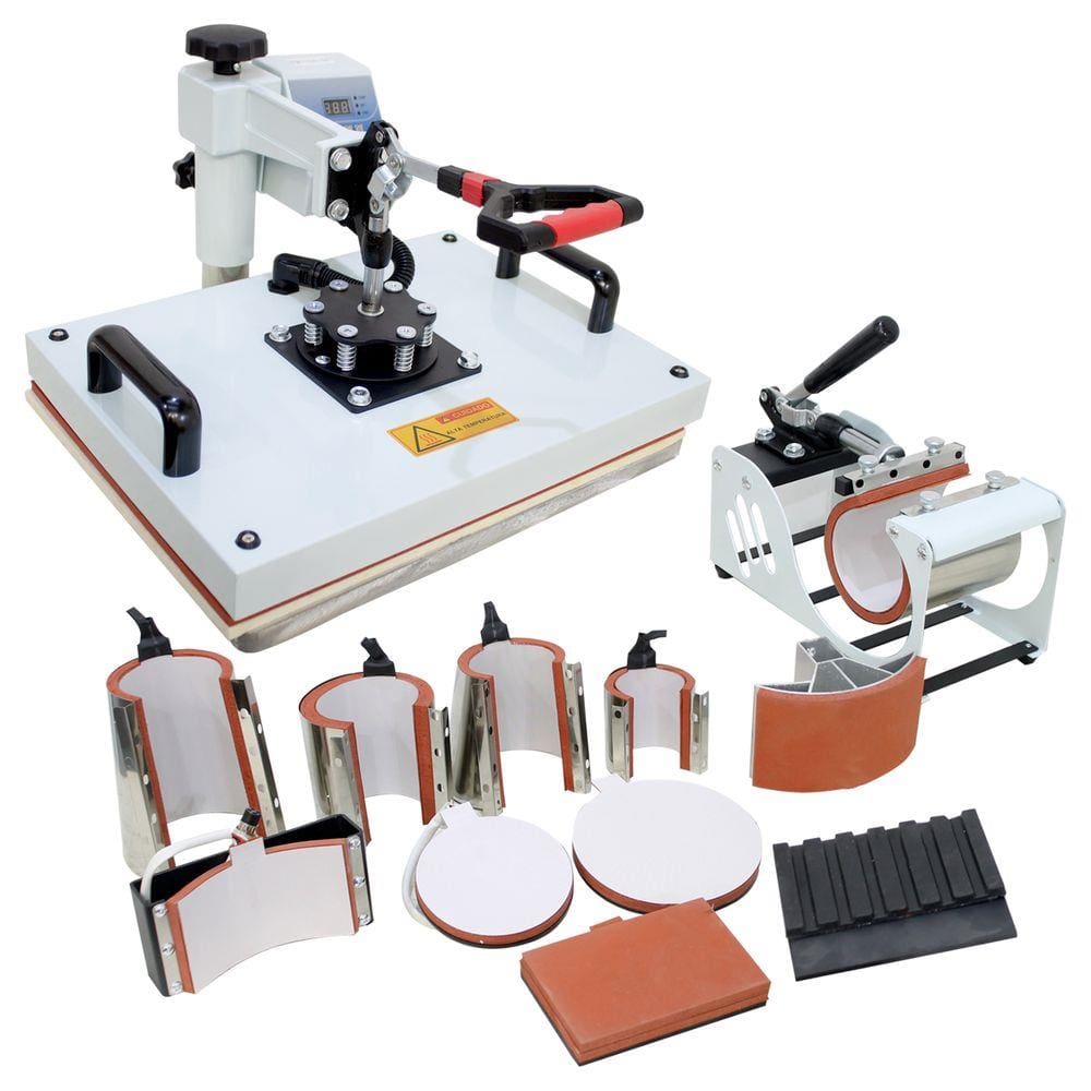 Prensa Térmica 10 em 1 Sublimação Plana Camiseta Caneca Boné Prato