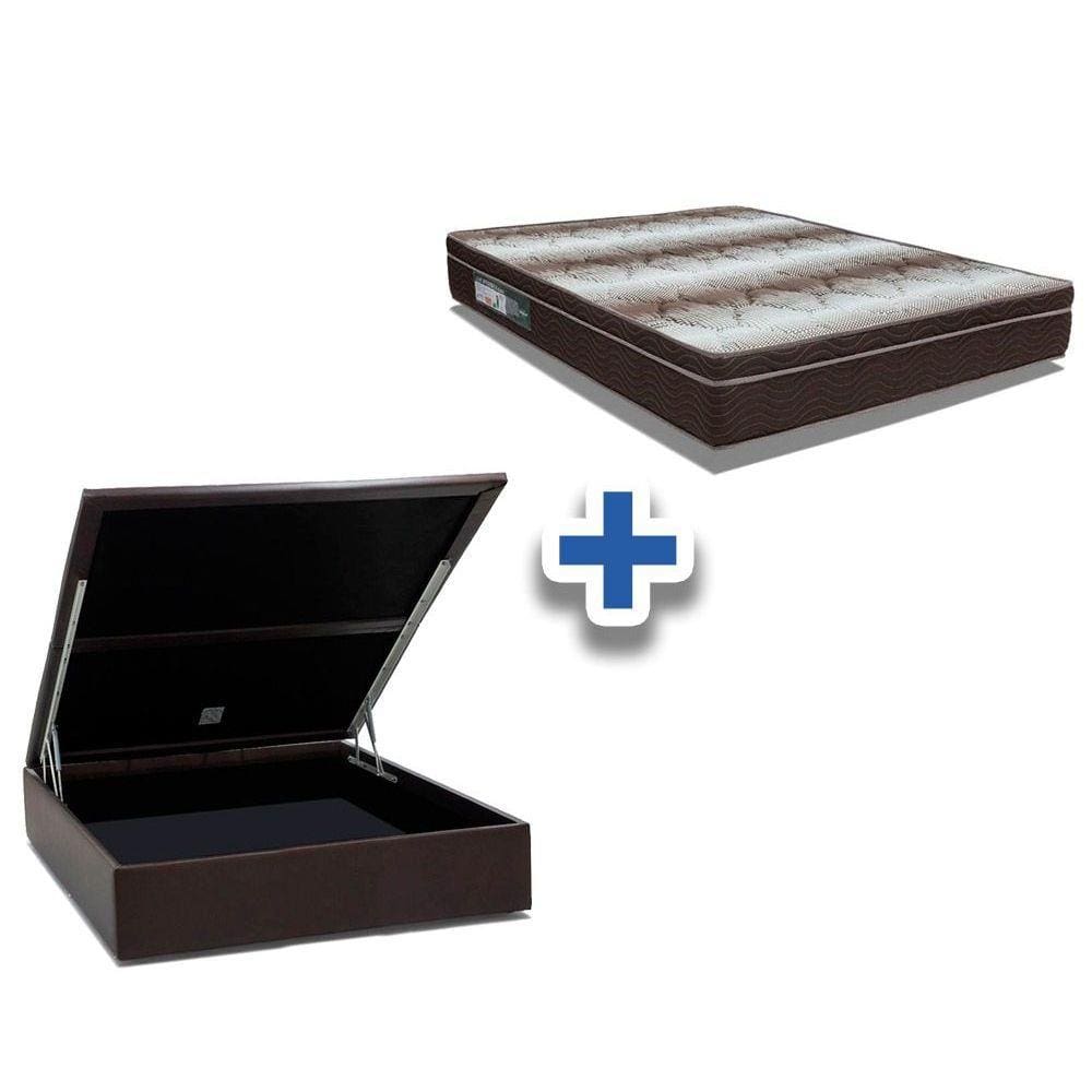 Conjunto Baú-Colchão Ortobom Light+Cama Casal 138