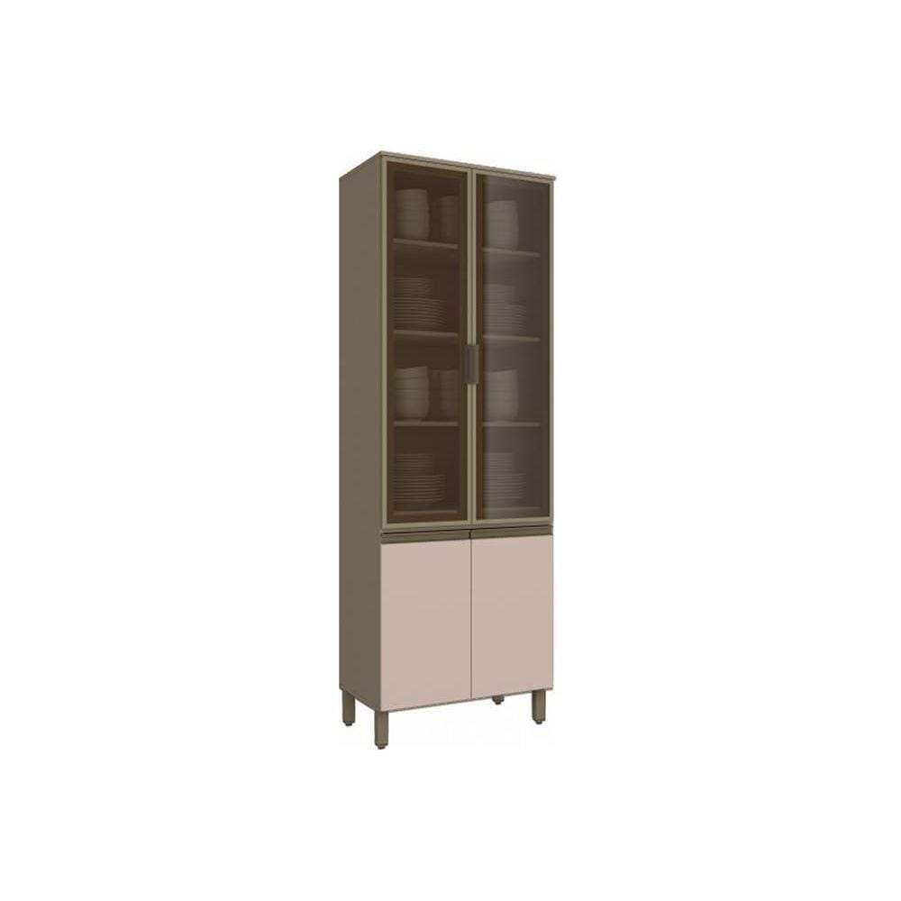 Cristaleira de Cozinha Henn Connect 71,5cm Duna/Cristal