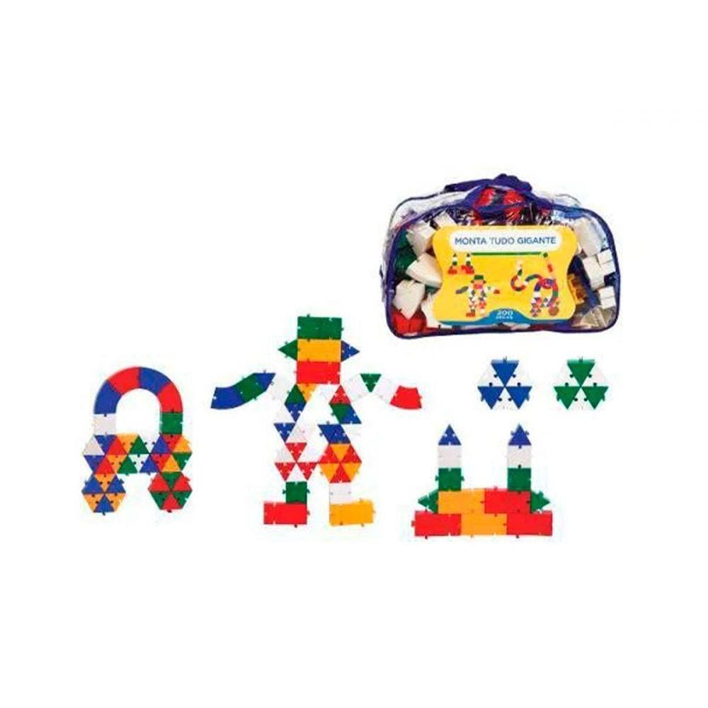 Brinquedo Pedagógico Peças Encaixe Monta Tudo Gigante