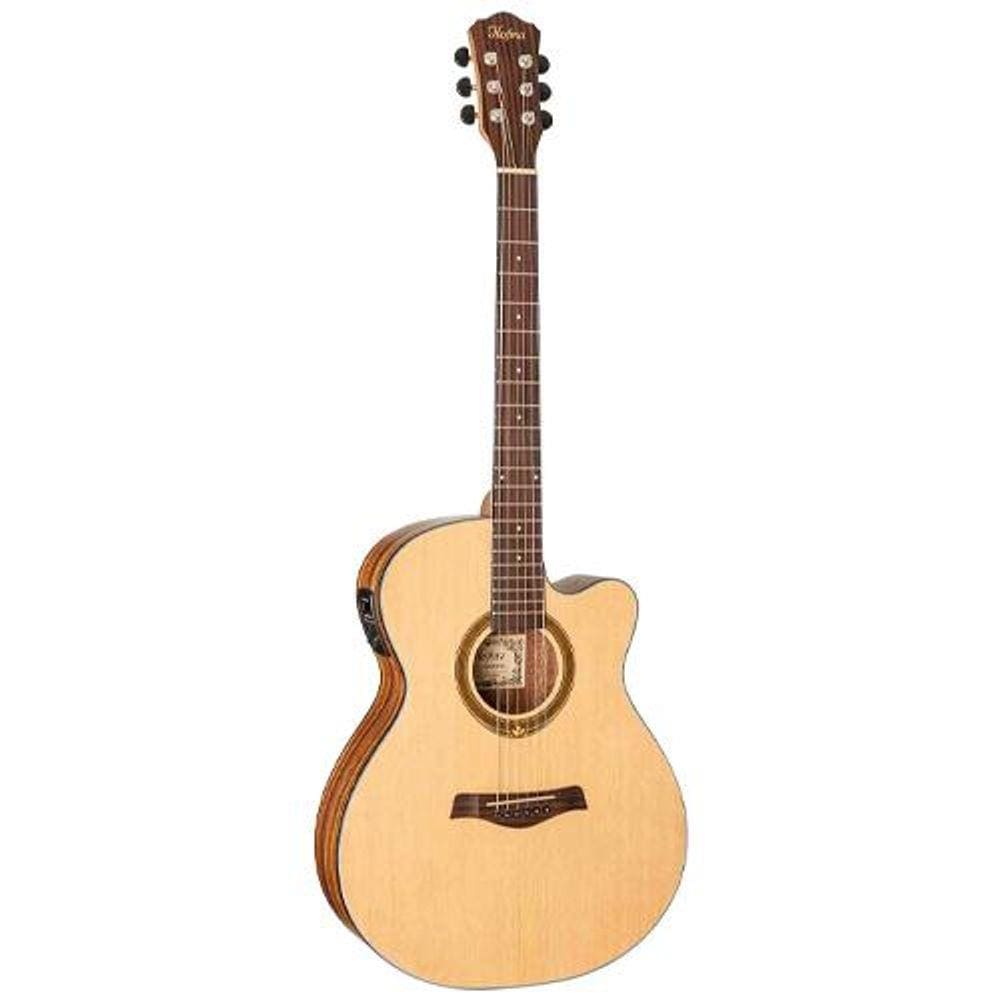 Violão Elétrico Aço Mini Jumbo Hofma HMA295 Natural Satin
