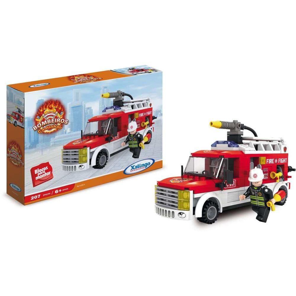 Brinquedo para Montar Bombeiros Caminhao 207 PCS
