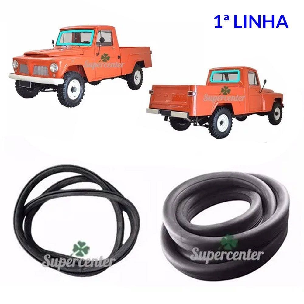 Kit Borracha Parabrisa Vigia Pick Up Ford F75 F-75 Willys