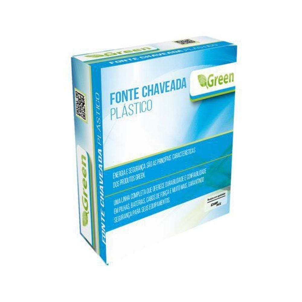 Fonte Chaveada 9V 1A - Plug 5,5Mm X 2,1Mm Green