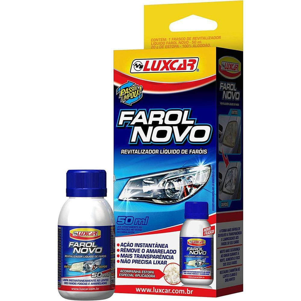 Revitalizador Líquido Farol Novo Luxcar 50Ml