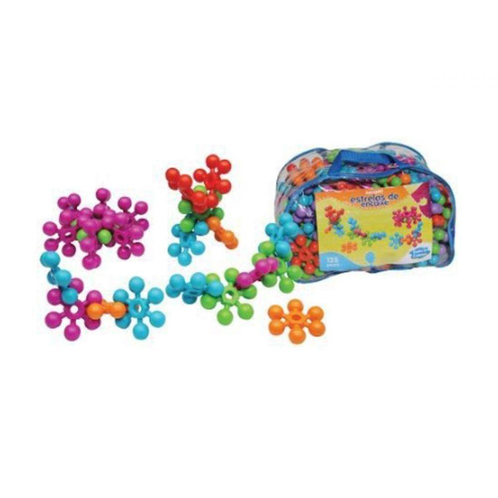 Sacola de Peças de Montar Estrelas de Encaixe 125 Peças