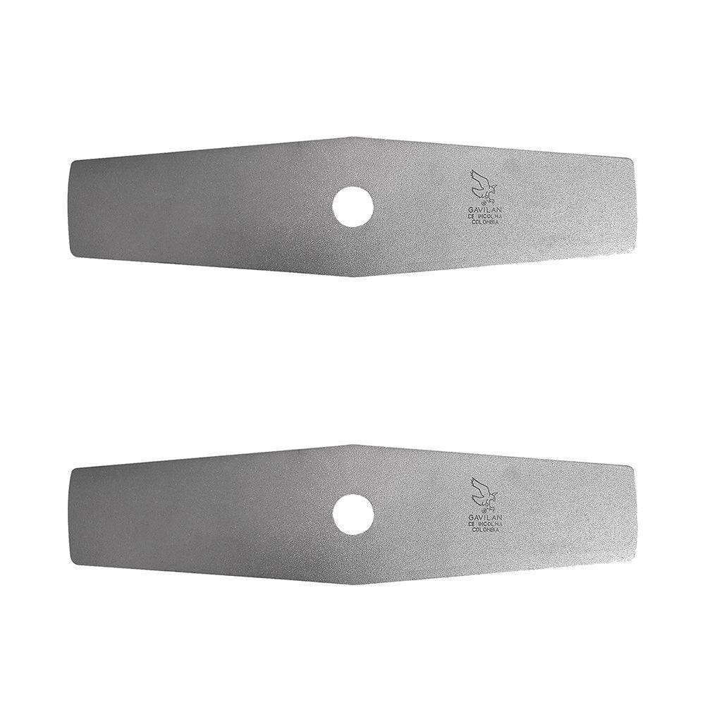 Kit 2 Facas Lâminas 2 Pontas Roçadeira 350mm furo 1\" pintada 1,7mm