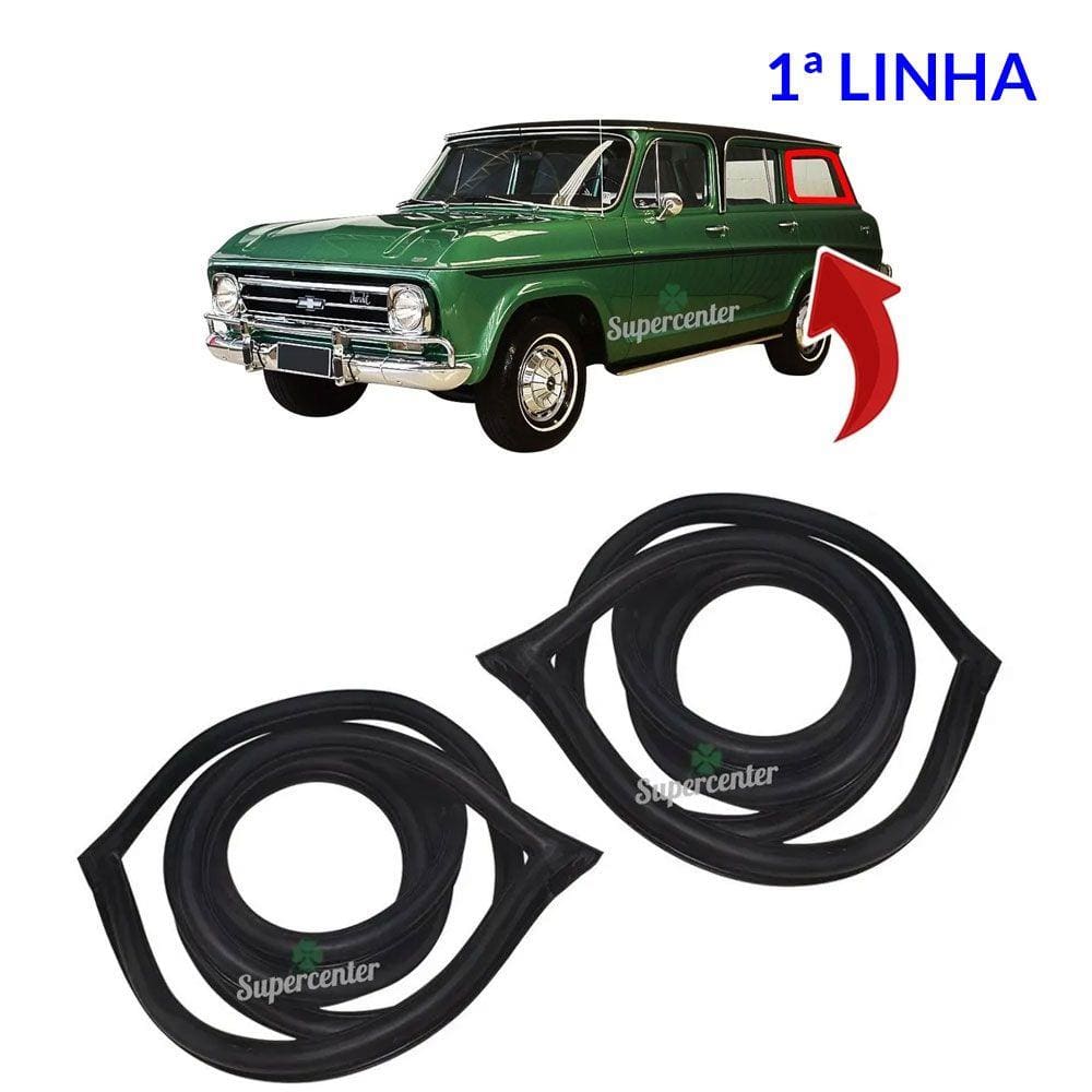 Par Borracha Janela Lateral Fixa Veraneio 1964 Até 1984
