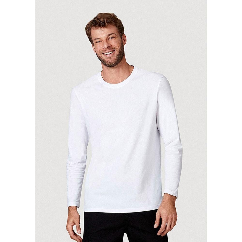 Camiseta Básica Masculina Manga Longa World
