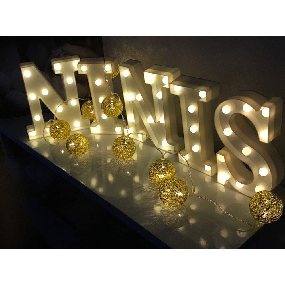 Letras luminosas decorativas led 3D  a pilha