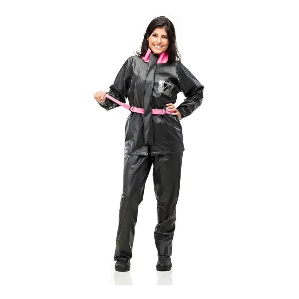 Conjunto Capa De Chuva Pvc Feminina Pantaneiro Moto Motoboy