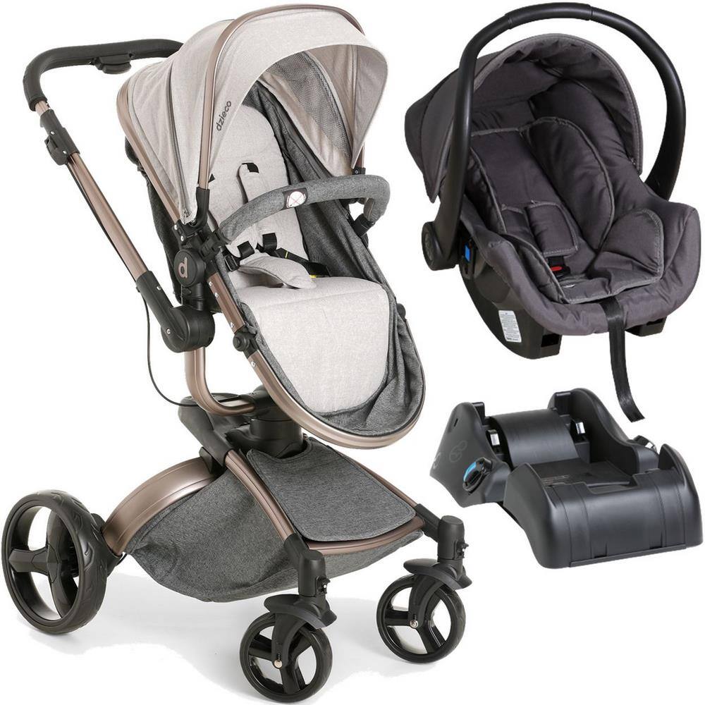 Carrinho Moises Dzieco Vulkan 360º Bebe Conforto Base Cinza | Extra