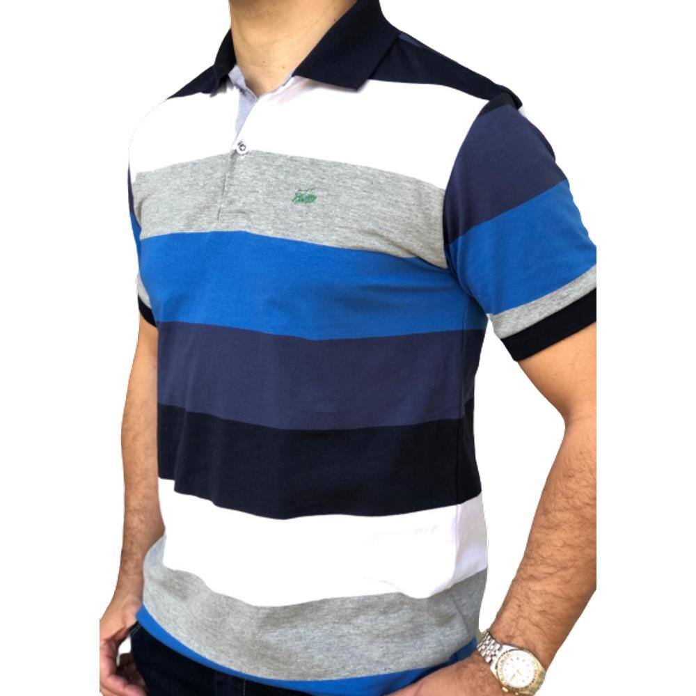 camisa gola polo lacoste listrada