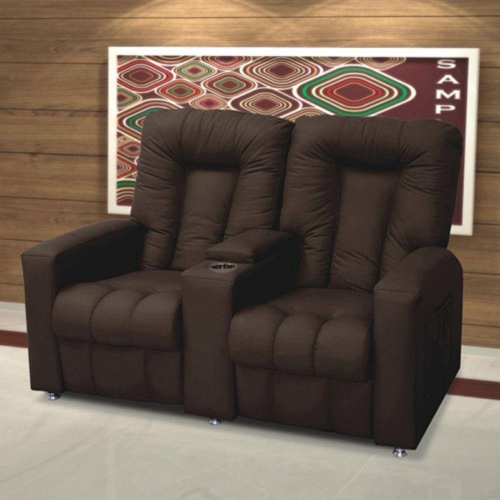 Poltrona Reclinável Jetta 2 lugares Suede Marrom B 256 – Matrix