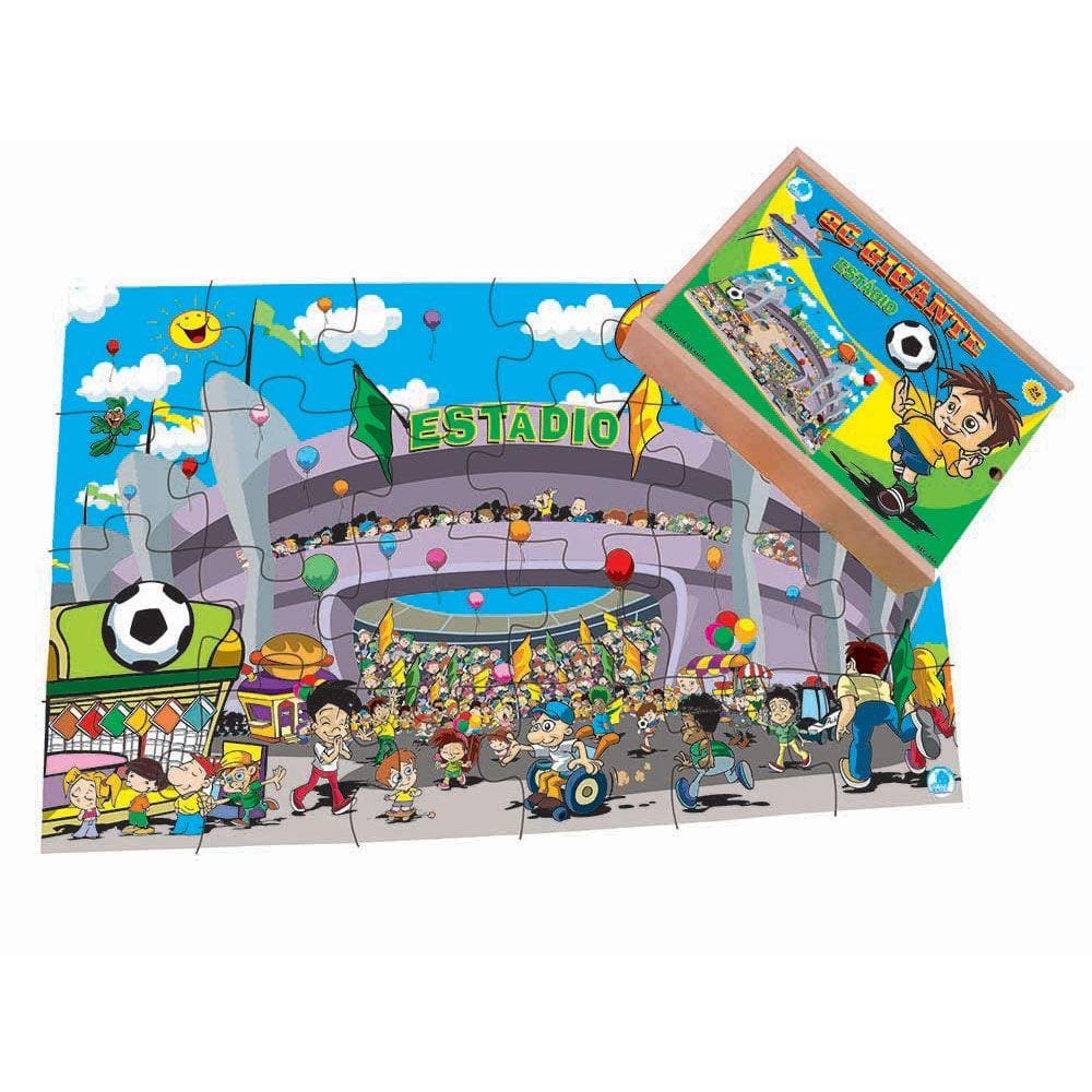 Quebra-Cabeça Gigante Infantil Estádio 60 peças