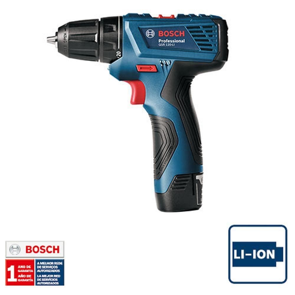 Parafusadeira/Furadeira Bosch GSR120 12V com 1 Bateria 2 Ah