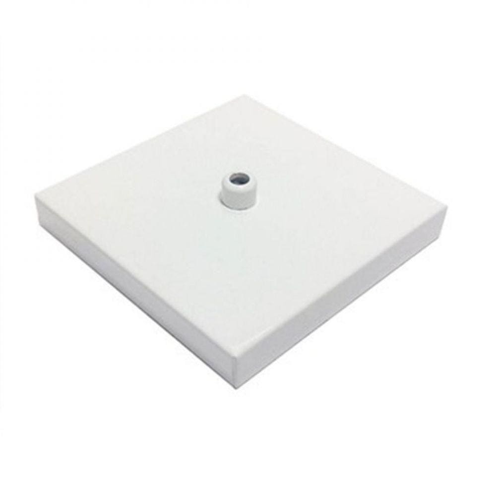 Canopla Lustre Pendente Quadrado 12x12x2cm Branco