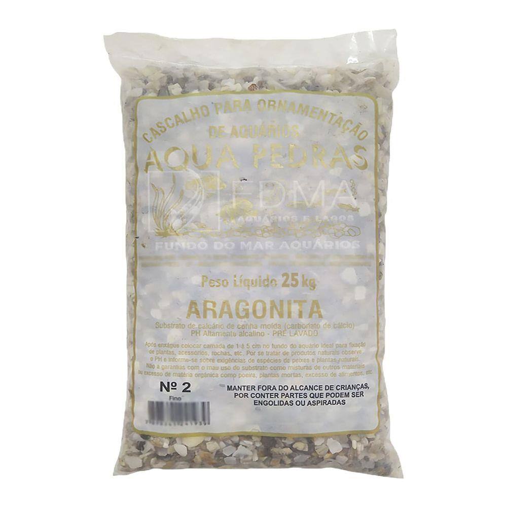 Substrato Aragonita para Aquários e Jardins N°2 - 25kg