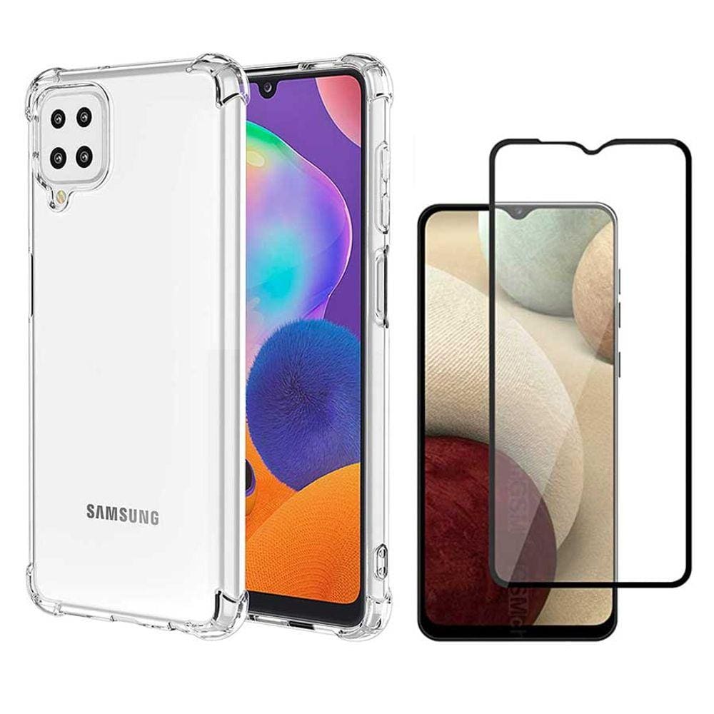 Capinha Samsung Galaxy A12 Anti Quedas Antishock + 2x Películas de Vidro 3D  | Extra
