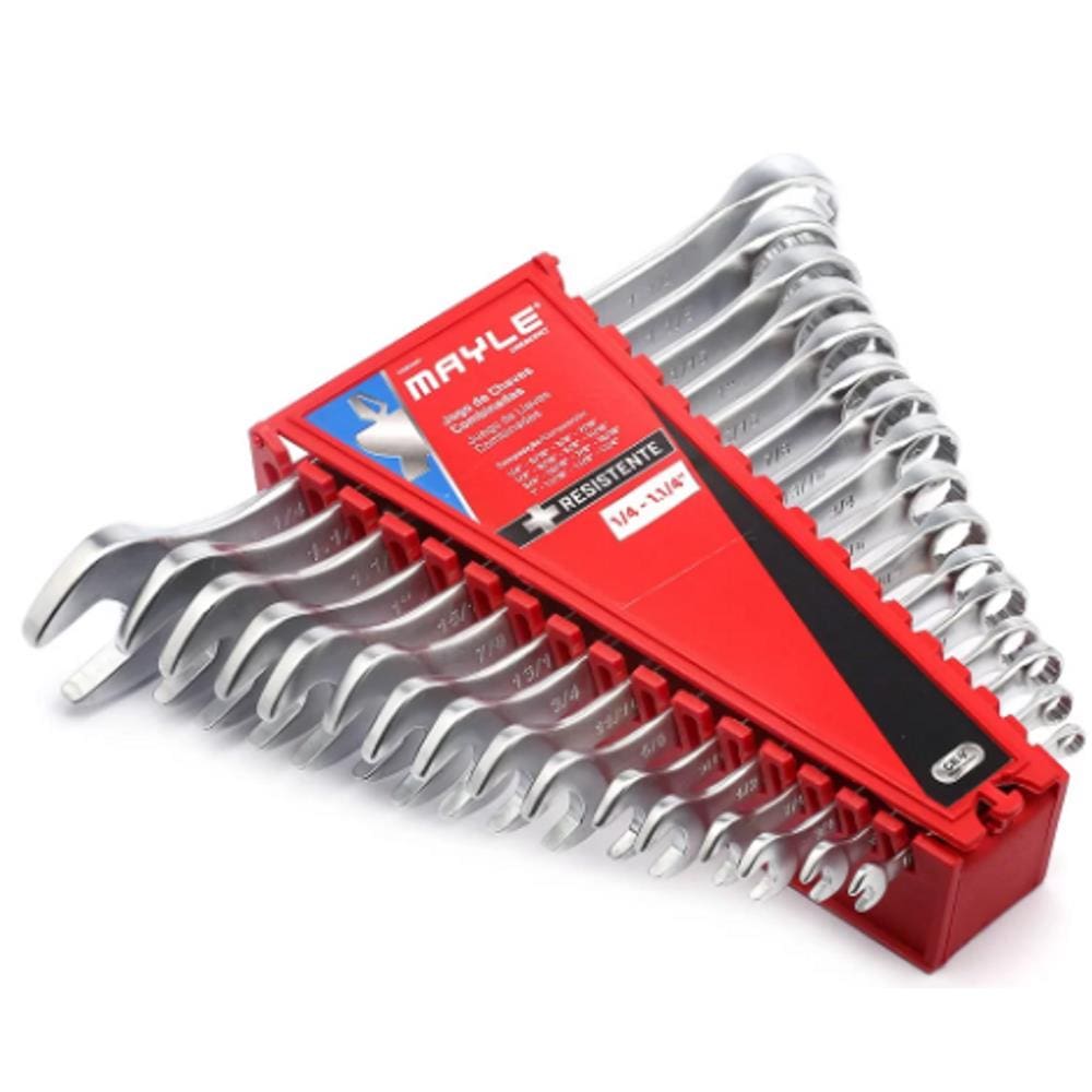 JOGO DE CHAVE COMBINADA 1/4" A 1.1/4" (16 PÇS) 102904MY MAYLE
