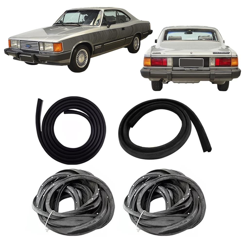 Kit Borracha Porta E Porta Mala E Capô Opala 1980 A 1992 2p