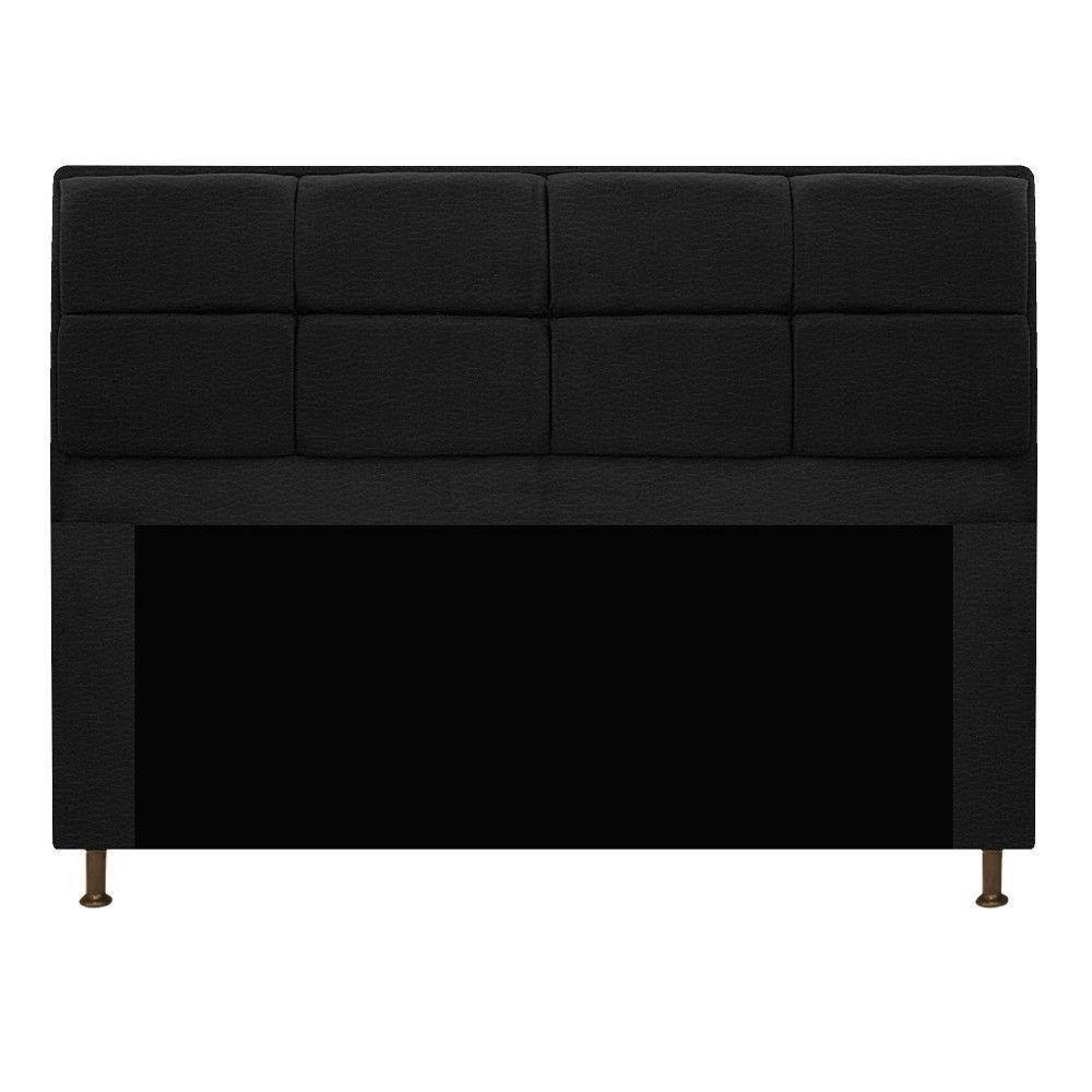 Cabeceira Munique 140cm Casal Corano Preto Adj Decor