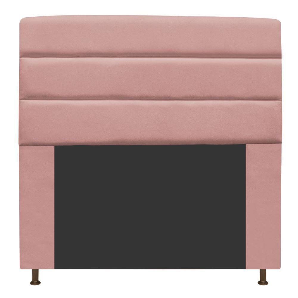 Cabeceira Estofada Turim 195cm King Size Suede Rosê